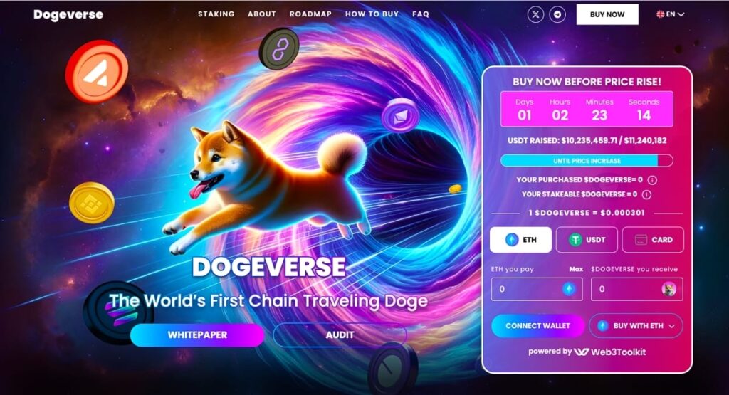 Solana’s Greatest Multichain Meme Coin Dogeverse Bags  Million In Ongoing Presale