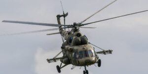 A Russian helicopter fought an unusual Ukrainian drone armed with heat-seeking missiles, war watchers say