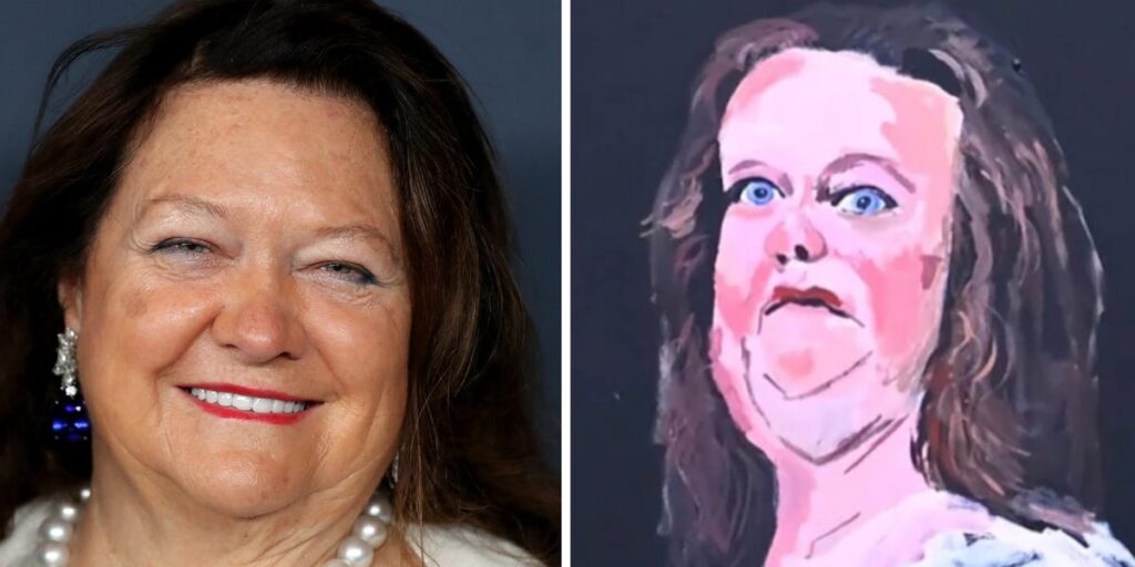 Gina Rinehart, a mining magnate worth  billion, wants her portrait removed from an Australian gallery