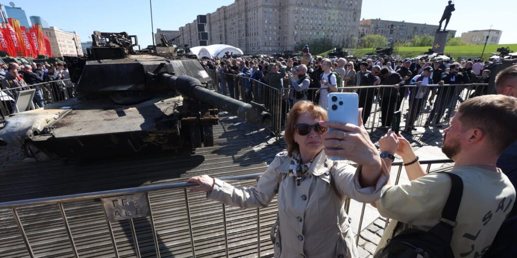 Russia is displaying its war ‘trophies’ — an array of captured Western hardware like Abrams and Leopard tanks — saying ‘victory is inevitable’