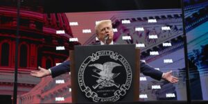 Trump teases idea of 3-term presidency at NRA convention