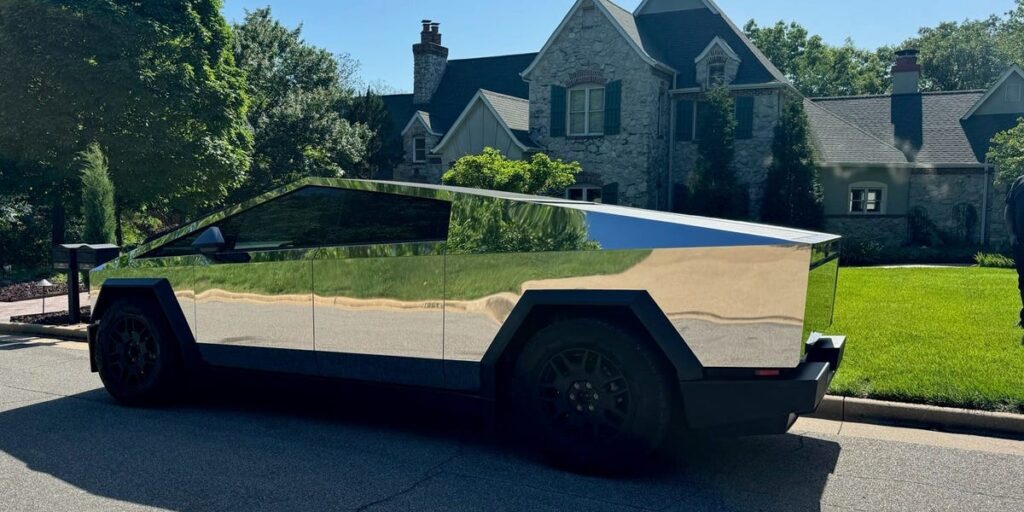 A Cybertruck owner says fingerprints aren’t a problem if you polish the exterior to a mirrorlike finish