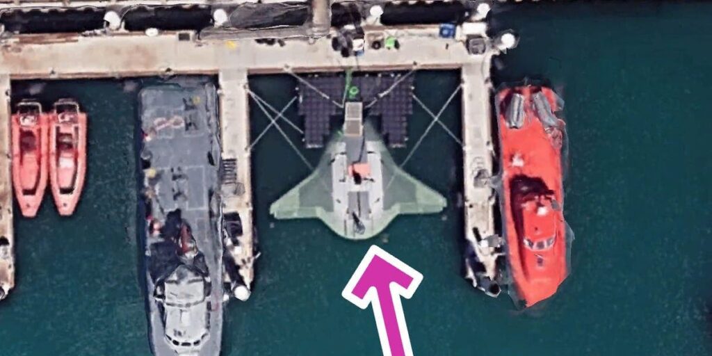 Huge US military ‘Manta Ray’ sea drone spotted on Google Earth at California naval base