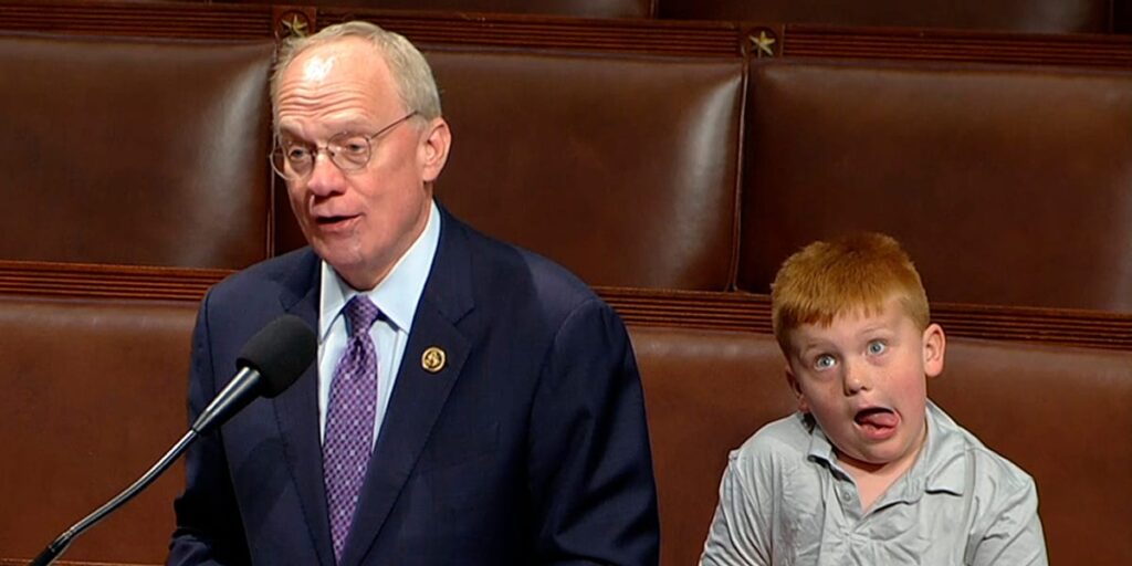 This congressman’s kid embodies how everyone probably feels about politics right now