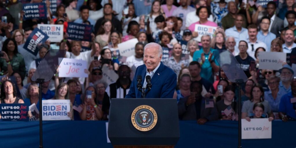 Biden’s disastrous debate performance left Democrats on edge about the 2024 race. But for now, he’s digging in.