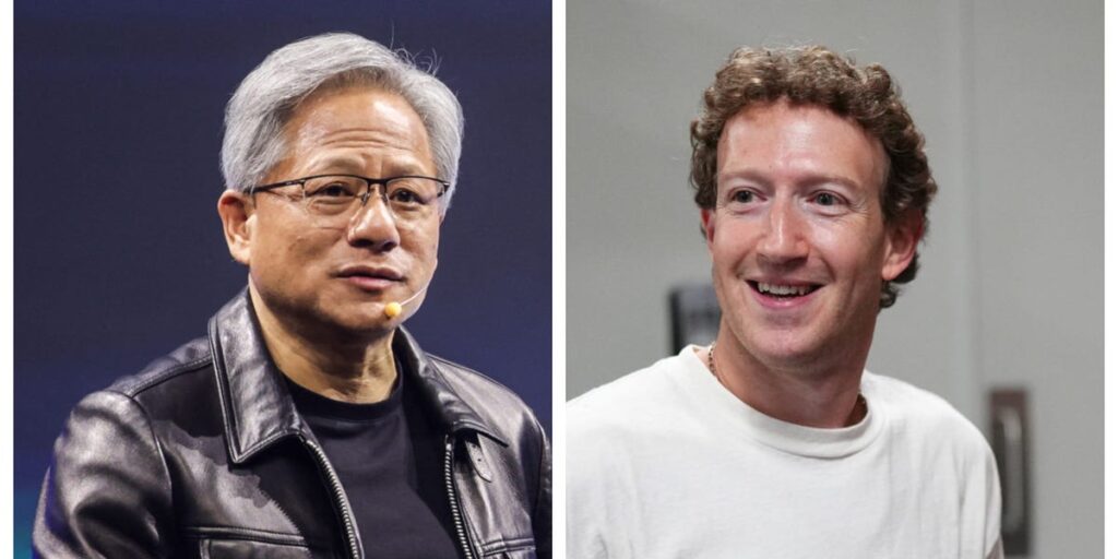 Nvidia’s Jensen Huang and Mark Zuckerberg traded jackets and compliments while talking about AI