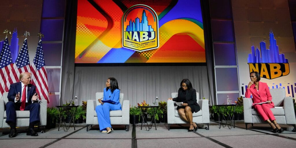 Trump kicked off his NABJ appearance in a combative mood. It only got worse from there.