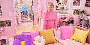 A millennial transformed a house into her pink ’90s dream home with a movie theater and arcade. Now she has to sell.