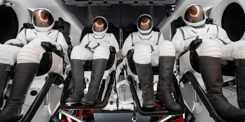 SpaceX is launching 4 people on a risky mission to fly through radiation belts and do the first commercial spacewalk