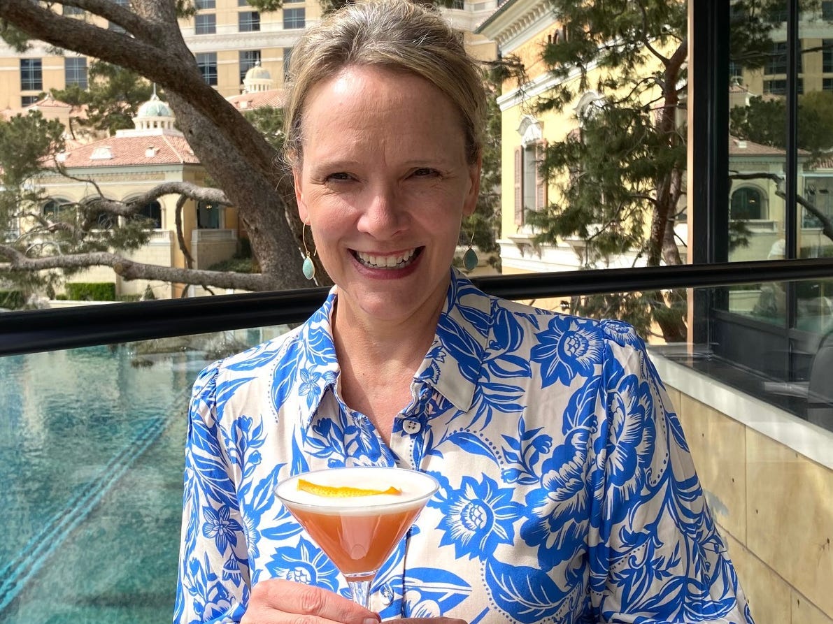 Wendy Lee holding cocktail