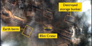 Satellite images show the aftermath of a Ukrainian strike on a Russian arsenal, which blew up with the strength of a small earthquake