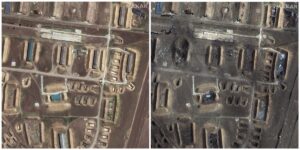 These before-and-after satellite images capture how Ukraine has been wiping out Russian ammo depots