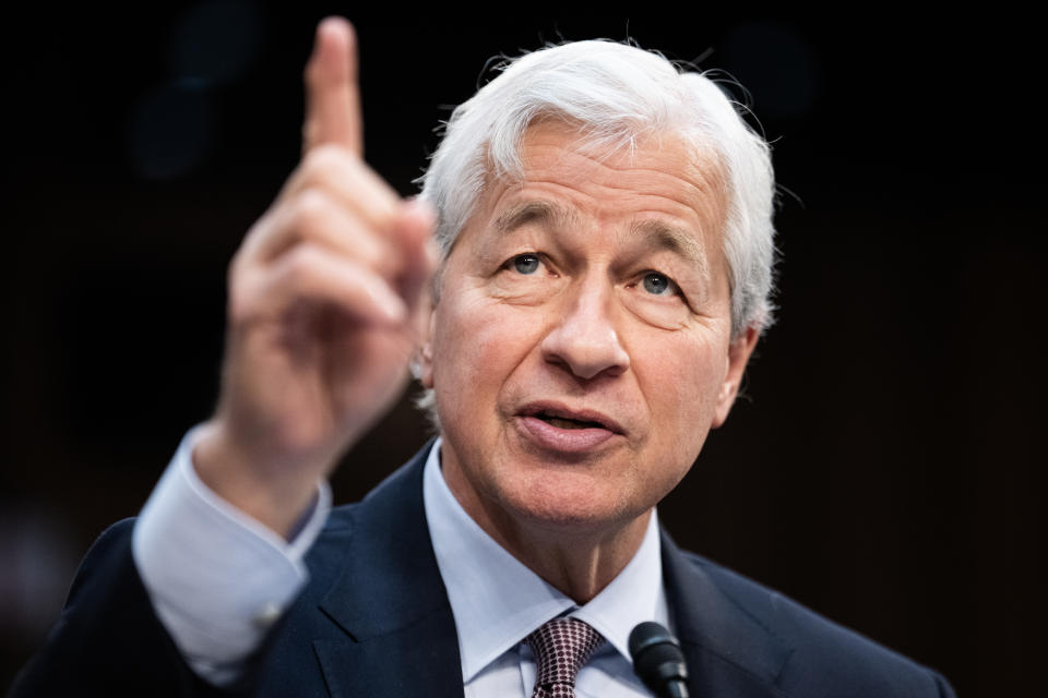 UNITED STATES - DECEMBER 6: Jamie Dimon, CEO of JPMorgan Chase, testifies during the Senate Banking, Housing, and Urban Affairs Committee hearing titled 