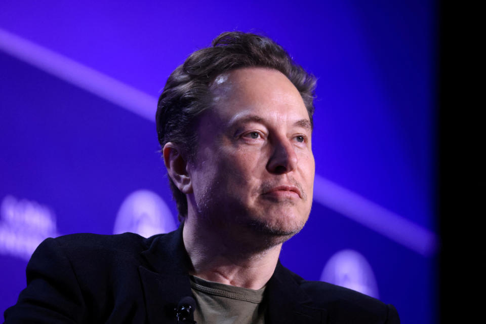 Tesla CEO Elon Musk during the Milken Conference 2024 Global Conference Sessions in Beverly Hills, California earlier in 2024.  REUTERS/David Swanson/File Photo