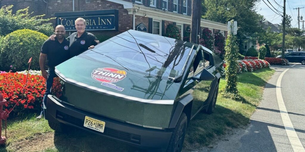 2 New Jersey restaurateurs turned a Cybertruck into a mobile pizza oven — and they want to cook for Elon Musk