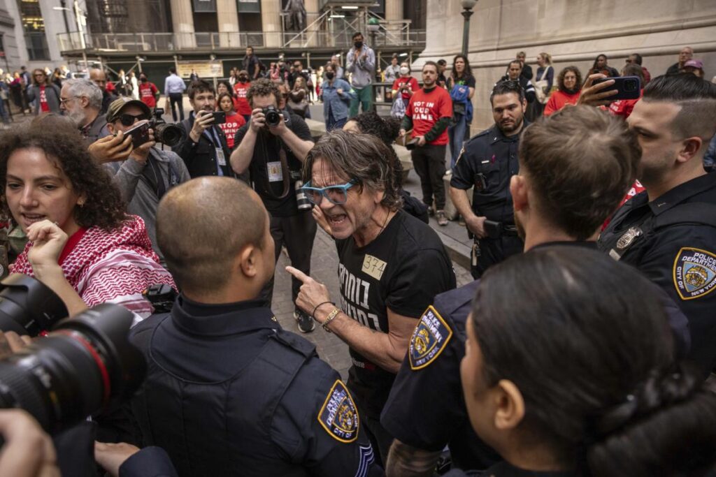 Dozens of pro-Palestinian protesters arrested outside New York Stock Exchange