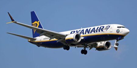 A Ryanair Boeing plane caught fire on a runway in Italy while taxiing for takeoff