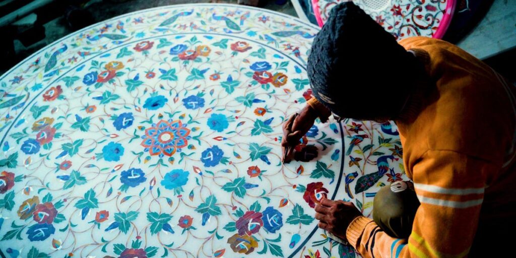 How Descendants of Taj Mahal Artisans Make Marble Inlay