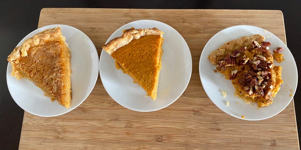 I tried sweet-potato pie recipes from Trisha Yearwood, Alton Brown, and Carla Hall. The best had an easy homemade crust.