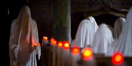 A 14th-century church that has been abandoned for 50 years is now filled with ‘ghosts.’ Look inside.