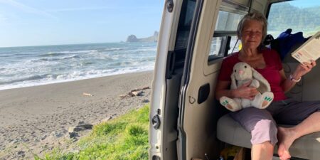 My husband and I have traveled in a camper van for 25 years. Living in such a small space can be draining on our relationship.