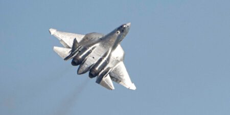 Sanctions have put the production of Russia’s most advanced stealth fighter in jeopardy, research group says