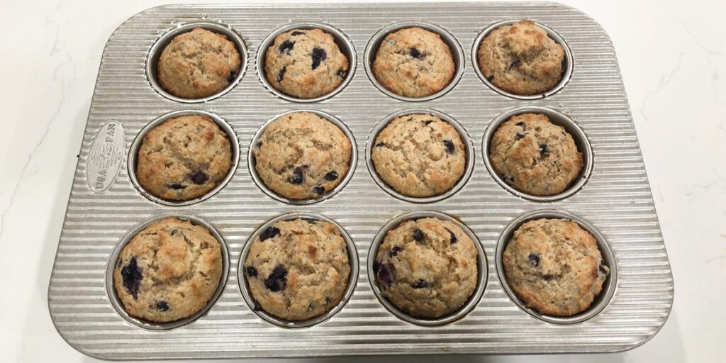 I was sick of my usual breakfast options, so I made Ina Garten’s blueberry muffins. The whole family loved this simple recipe.