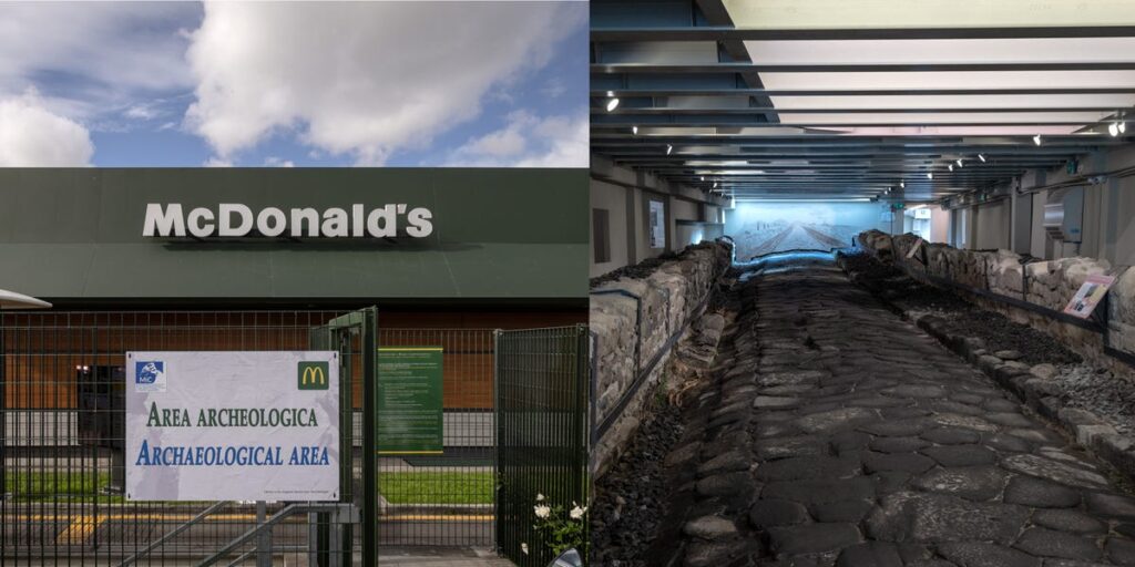 At this McDonald’s in Italy, your Big Mac comes with a side of ancient ruins