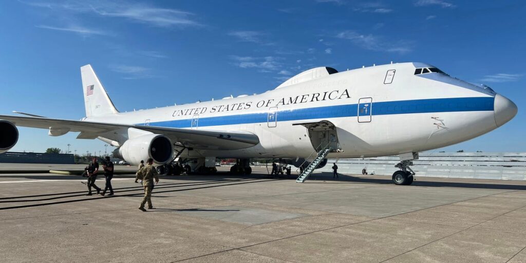 See inside the E-4B ‘Nightwatch,’ nicknamed the ‘doomsday plane’ for its ability to help US presidents survive nuclear war