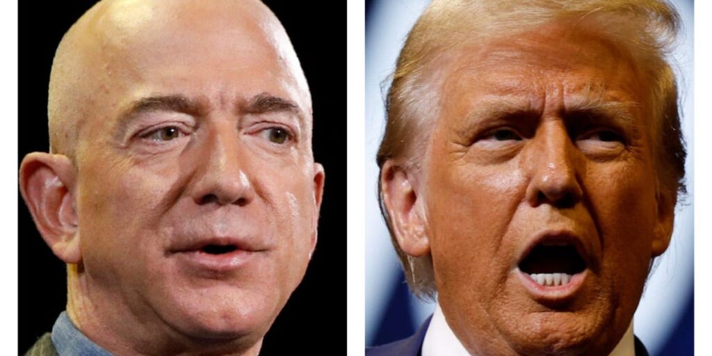 The history of Jeff Bezos and Donald Trump’s relationship